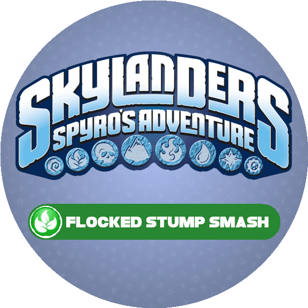 Flocked Stump Smash Icon Logo