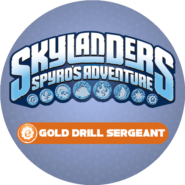 Gold Drill Sergeant Icon Logo