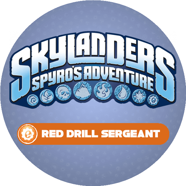 Red Drill Sergeant Icon Logo