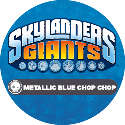 Metallic Blue Chop Chop Icon Logo-Alt