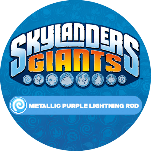Metallic Purple Lightning Rod Icon Logo-Alt