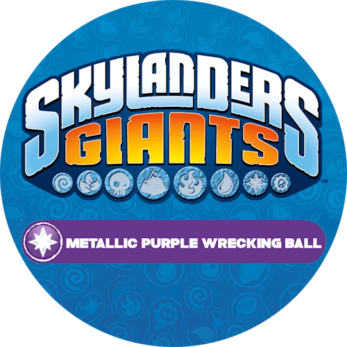 Metallic Purple Wrecking Ball Icon Logo-Alt