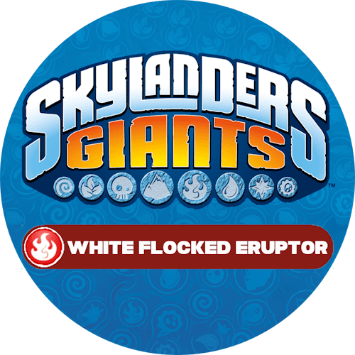 White Flocked Eruptor Icon Logo-Alt