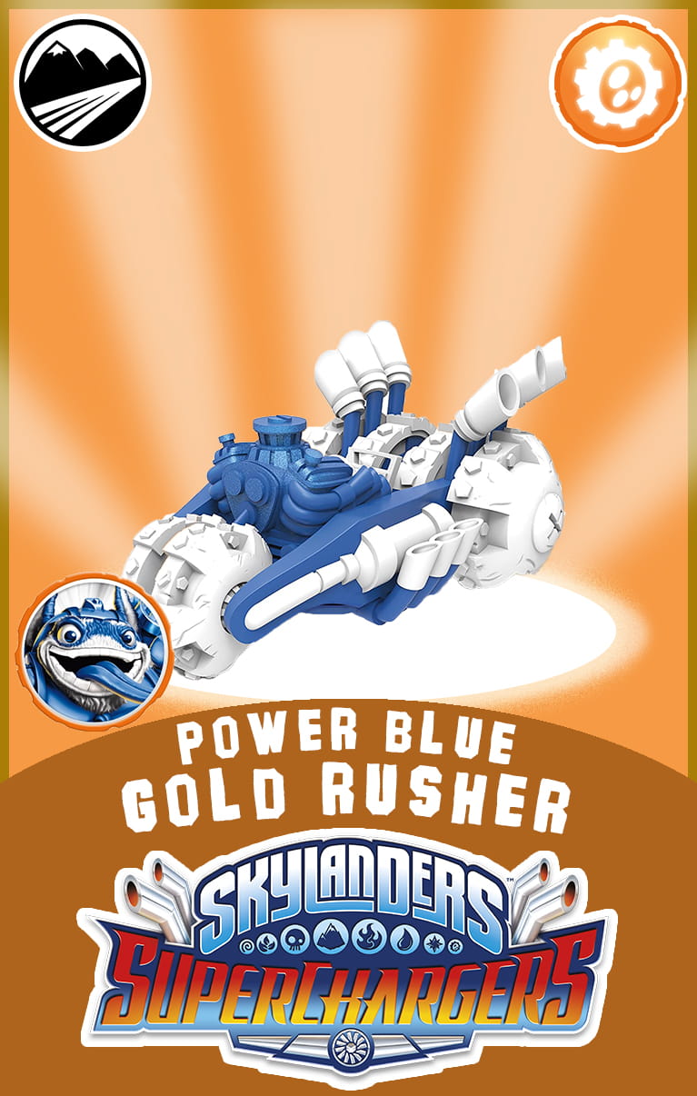 Power Blue Gold Rusher