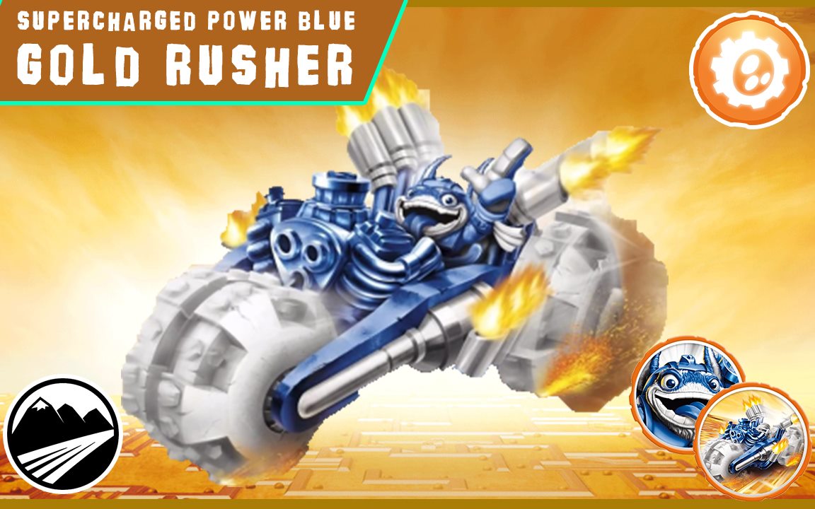 Vehicle Supercharged Power Blue Gold Rusher