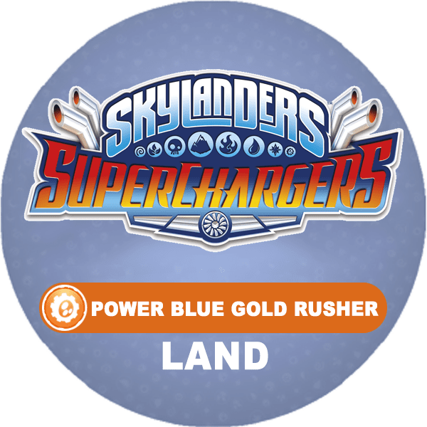 Power blue gold rusher back